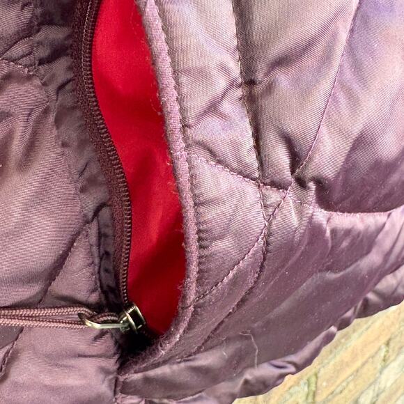 North Face Womens Aconcagua Down Jacket XS Purple TNF Zip Coat Outdoor Camp Hike - Picture 3 of 8